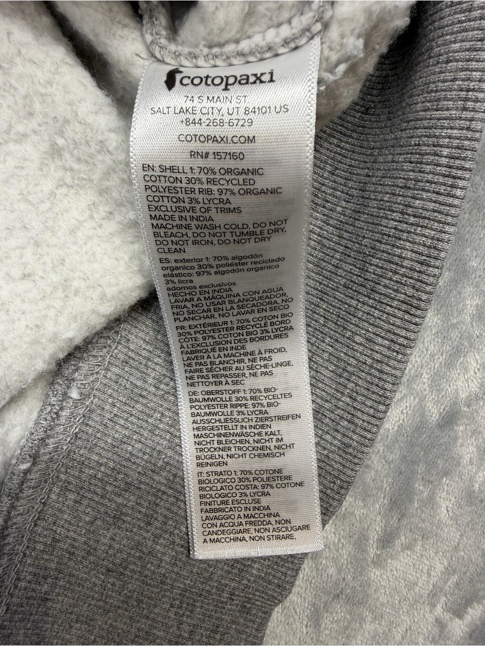 cotopaxi Gray "DO GOOD." Hooded Sweatshirt - Picture 7 of 9